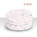 SPTA White Car Polisher Pad Bonnet Terry Cloth Pads Waxer/polishing Cover for Car Polisher Pack of 5Pcs (5''-6'')