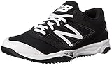New Balance Men's T4040V3 Turf Baseball Shoe, Black/White, 11.5 D US