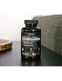 Ashwagandha MAX Relief - Cápsulas orgánicas Ashwagandha + Rhodiola Rosea + Cúrcuma...