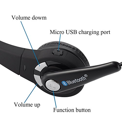 Bluetooth Trucker Headset,TURN RAISE Bluetooth headset with microphone
