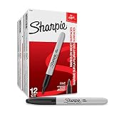 Sharpie Permanent Markers, Fine Point, Black, 24-Count