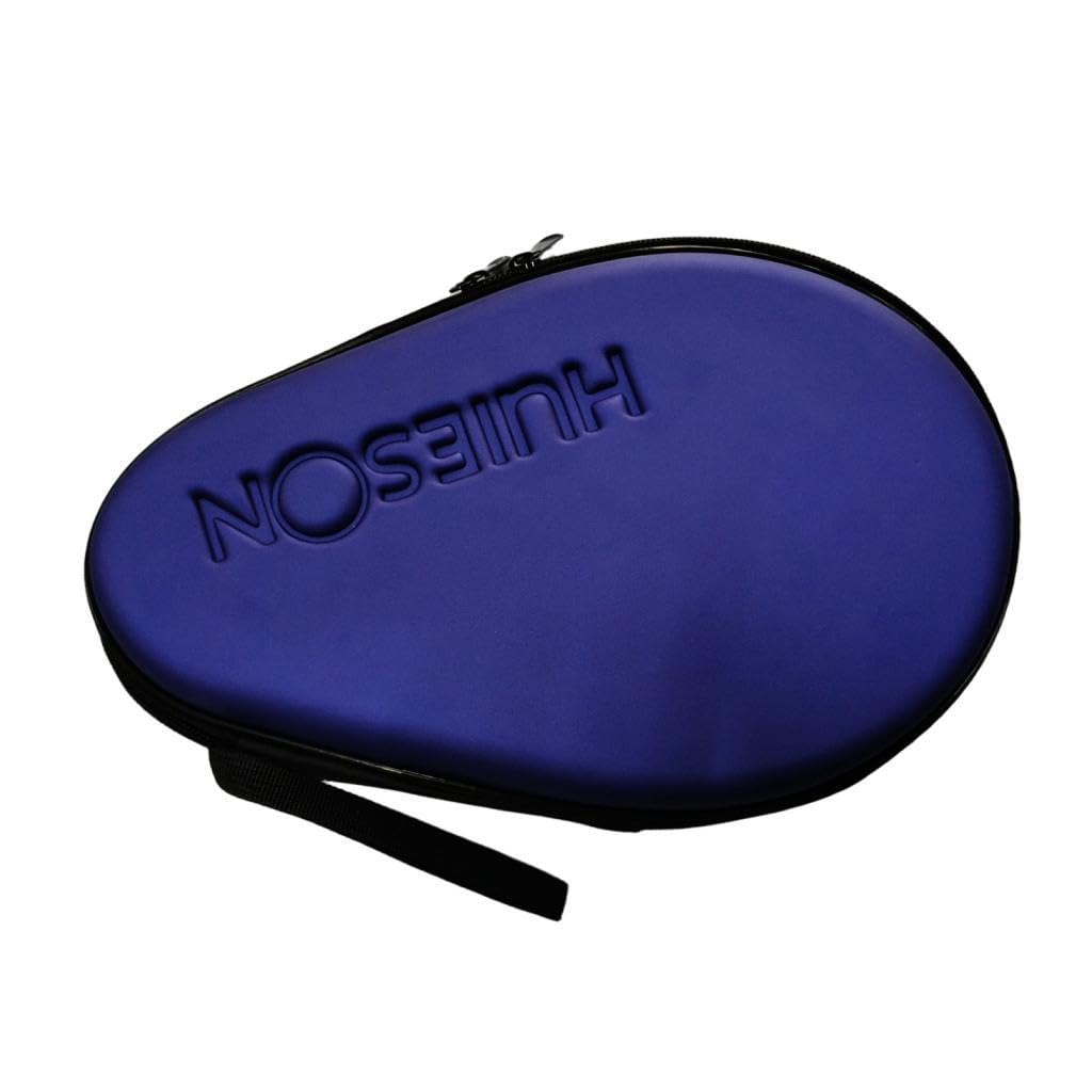 Sharplace Waterproof Material Table Tennis Racket Hard Case Pong Bag Cover Hold 2 Paddles, Dark Blue