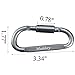 Makhry 6PCS Aluminum D-Ring Locking Carabiner Clip Spring Snap Hook Camping Hooks Keychain Carabiner Hooks (Silver)
