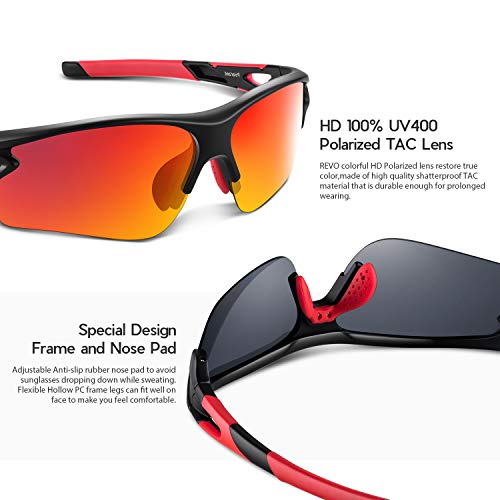 Polarized Sports Sunglasses for Men Women Youth Baseball Fishing