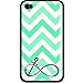S9Q Chevron Fashion Wave Sailor Anchor Vintage Pattern Hard Back Case Cover For Apple iphone 5C Style A (green)