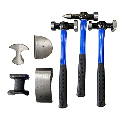 Tools House™ TH0308 7 pieces car body repair kit beating hammers and precision body repair dollies in blue carry case