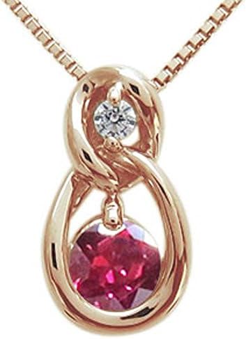 ルビー ネックレス K18ピンクゴールド サークル 人気