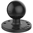 National Products RAM-202 1 Ram Marine Electronic 1.5-Inch Aluminum Ball Mount with Pinlok Base, Black Finish