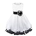 iiniim Girls Petals Tulle Princess Wedding Pageant Party Flower Girl Dress Black Petals 12