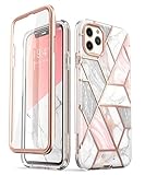 i-Blason Cosmo Series Case for iPhone 11 Pro Max 2019 Release, Slim Full-Body Stylish Protective Case with Built-in Screen Protector (Marble) (Renewed)