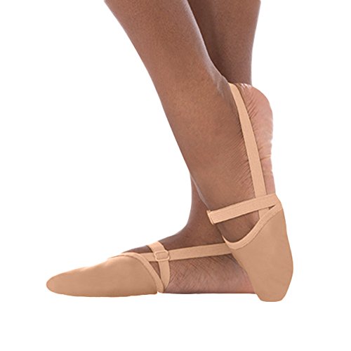 Bodywrappers Twyla totalSTRETCH Leather Half Sole Slipper, Jazzy Tan1