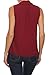 ReneeC. Women's V Neck Sleeveless Draped Sexy Summer Tank Blouse Top (Large, Burgundy)