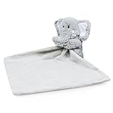 Waddle Favorite Elephant Baby Security Blanket Best Lovey Stuffed Animal Rattle Plush Toy Nursery Decor Grey (Gray)