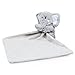 Waddle Favorite Plush Elephant Baby Security Blanket Best Lovey Stuffed Animal Rattle Toy Nursery Decor Grey (Gray)