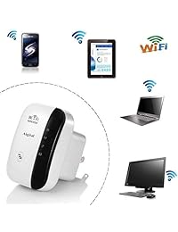 Extensor WiFi Aigital mejorado 300 Mbps repetidor inalámbrico 2,4 G señal de red ampliable alcance WiFi a cobertura completa, fácil configuración Wi Fi adaptador de explosión con función WPS