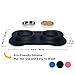 Small Dog Bowls Set of 2 Stainless Steel Bowls with Non-Skid & No Spill Silicone Black Stand for Small Dogs Cats Puppy & Collapsible Travel Pet Bowl