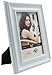 Kiera Grace Callard Wood Picture Frame, 5 by 7-Inch, White