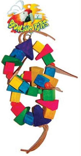 Bodacious Bites Bird Toy Color: Double Donut - Multi Colored, Size: Medium