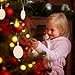 Tatuo 50 Pcs Round Christmas Wooden Ornaments for Crafts Blank Wooden Ornaments Natural Wooden Slices DIY Crafts New Year Christmas Tree Ornaments Hanging Decorations