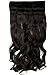 24-30 Inches Straight Curly 3/4 Half Full Head 1 Piece 5 Clips in Hair Extensions Dark Brown