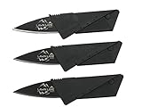 3 PACK of Lawn Lake Sales Brand, Credit Card Sized, Folding Pocket Knife, Keep In Your Bug Out Bag (BOB), Cars, Campers, Boats, Hiking Pack, Emergency, Survival, Tactical, EDC Knife