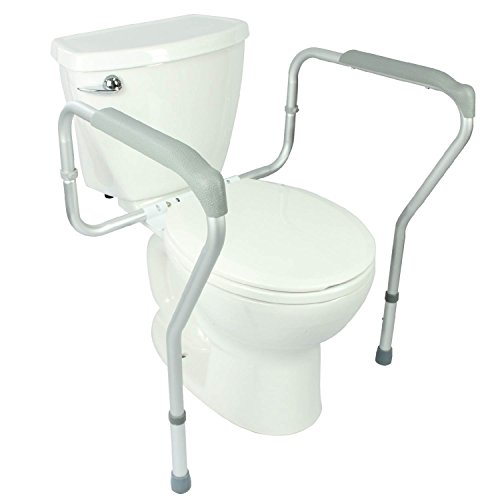 Toilet Rail by Vive Bathroom Safety Frame for Elderly, Handicap and
