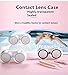Colored Contact Lens Case for Women Men, BUVE Hard RGP Contact Lens Organizer Case with Carrying Travel Holder - 6 Pack