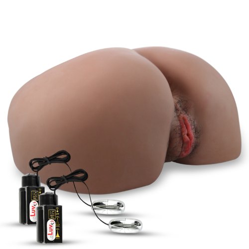 LeLuv Vibrating 19 lbs Perfect Ass Life Sized Vagina Doll Male Masturbator CINNAMON Hairy image