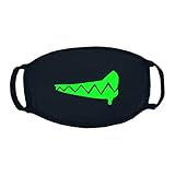 Trenton Cool Luminous Teeth Pattern Unisex Cotton Blend Anti Dust Face Mouth Mask Muffle Black for Men Women