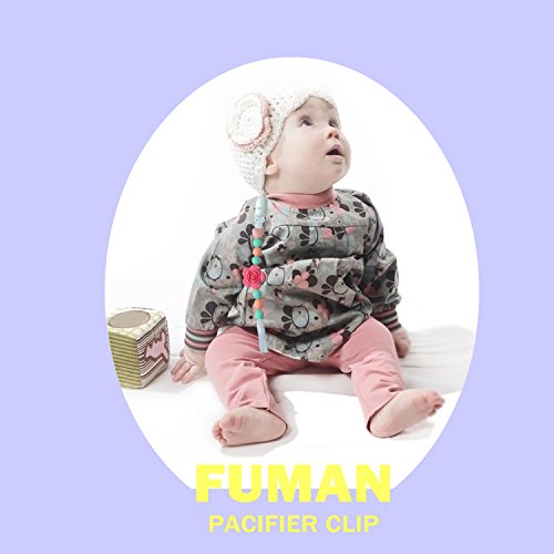 Baby Silicone Pacifier Clip and Teether Holder - Girl's Binky Holder - Best for Teether Toys, Stuffed Animals, Soothie/MAM, Infant Blankets & Drool Bibs, Set of 2 Chewable Pacifier Straps with Roses C