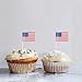 TINKSKY US Flag Picks American Flag Food Toothpicks Party Accessory Party Favors, Pack of 100