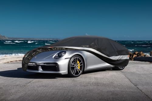 Holthly Exterior Car Cover for Porsche 911/993/992/991/997/996/993/964/930 (1966-2025), Car Cover 10 Layers of Protection, 100% Waterproof, Anti-Dust, Windproof, Rainproof.