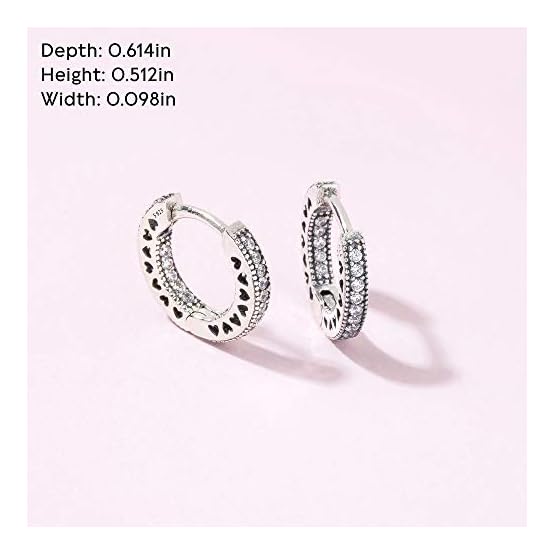 Pandora Pendientes de aro Mujer plata - 296317CZ - Imagen 6