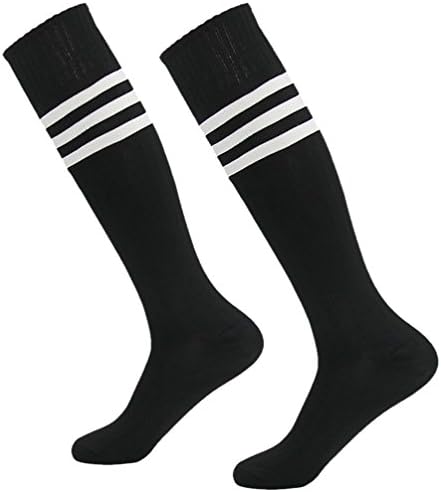 Soccer Tube Socks,Getspor Unisex Football Knee High Socks with Stripe 2/4/6/12 Pairs