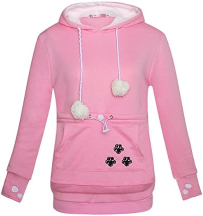 Riekinc Japanese New Large Pocket Unisex Pet Holder Cat Dog Kangaroo Pouch Hoodie