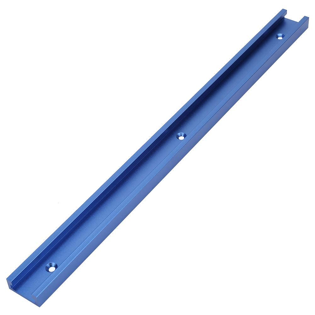 Alloy T Track, 400mm Aluminum T-Slot Miter Track with Predrilled Mounting Holes DIY Tools for T-Slot Miter Track Fixture Woodworking Router (Blue)