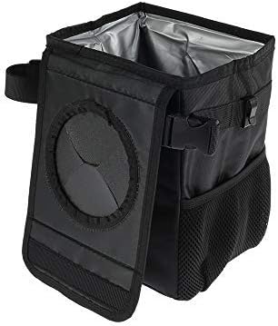 Amazon 車用 ゴミ箱 ごみ箱 倒れない おしゃれ くるま用 おもり付き 転倒防止 蓋つき 車用ゴミ袋 マジックテープ付き 車用収納ケース コンパクト 折り畳み可能 シートバックポケット 収納箱 大容量 小物入れ 防漏型 収納簡単 防水可能 洗濯可能 固定可能 簡単に取付可能