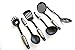 Deluxe 28-Piece Kitchen Utensil Set, Cooking Tools, Kitchen Gadgets, Black Nylon and Stainless Steel Cookware. Set includes: Spatula, Pizza Cutter, Can Opener, Tongs, Ice Cream Scoop, Soup Ladle, Ect.