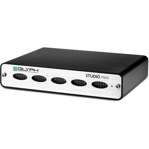 Glyph Studio Mini – Externe Festplatten (2000 GB, 5400 RPM, eSATA, USB 3.0, verkabelt, 3.0, 420 Mbit/s) schwarz, Silber