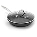 Non Stick Skillet Frying Pan: Premium Aluminum Fry Pans with Glass Lid & Stainless Steel Handle - Non-Stick Saute Pan - Dishwasher & Oven Safe (10 Inch Pan with Lid)