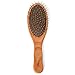 BFWood Detangling Brush for Thick and Curly Hair - Wooden Handle with Metal Bristles