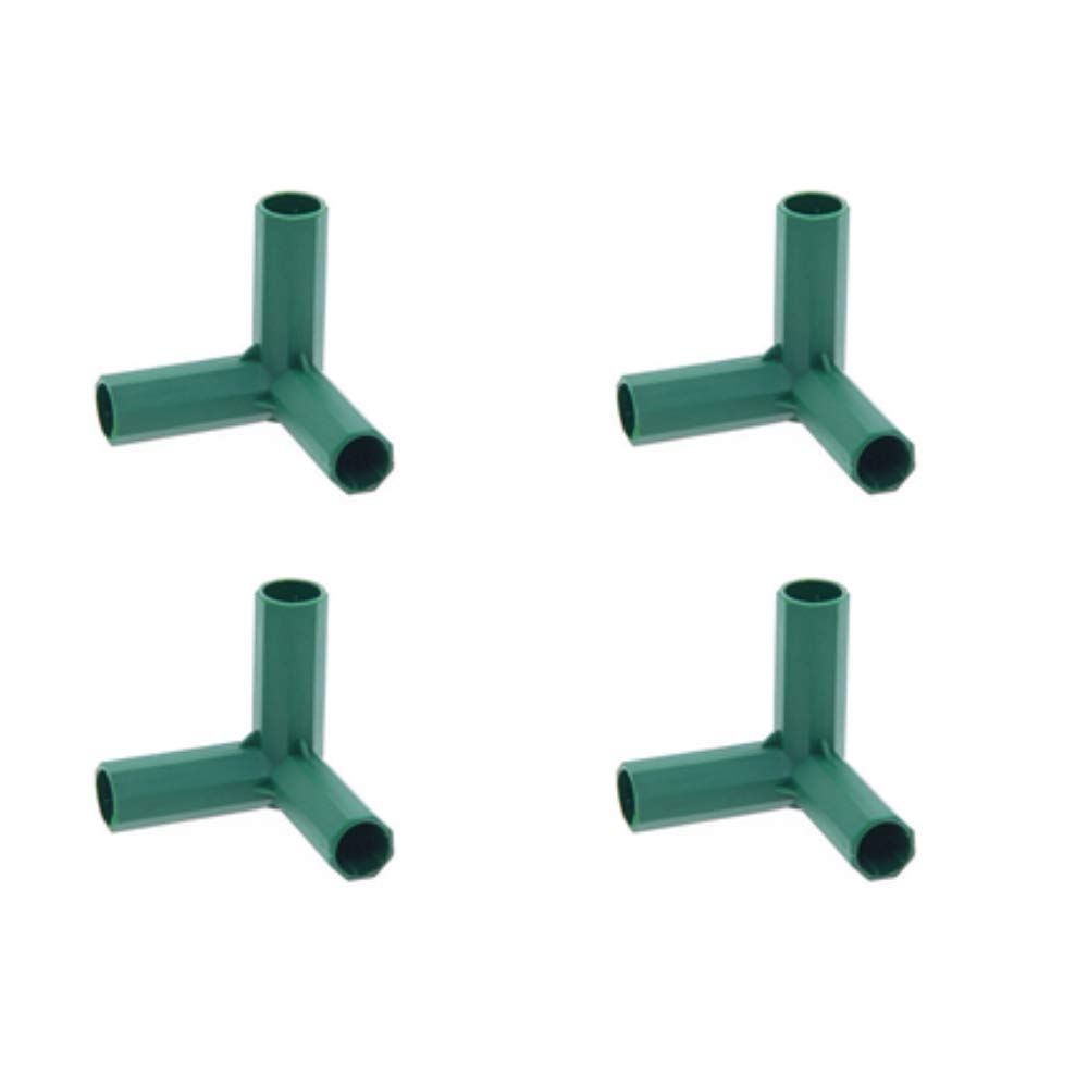 Greenhouse Frame Connectors 4pcs 16mm 5 Types PVC Connector Fittings, (Flat 3 Way, Right Angle 3 Way, Flat 4 Way, Right Angle 4 Way, 5 Way) (A)