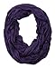 corciova Silk Cotton Solid Color Light Weight Wrinkled Infinity Loop Scarf