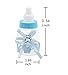 Noex Direct Baby Bottles for Baby Shower, 24Pcs Mini boy Baby Shower Favors Candy Bottle with 5Pcs Artificial Rose for Newborn Baby Baptism Party, Baby Shower Party décor,Blue, (Bottle Rose-2)