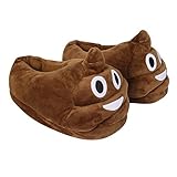 LUOLAX Emoji Poop Slippers Non-Slip Plush Cotton Comfortable Indoor Shoes For Men & Women Non-Skid Footpads (Poop)