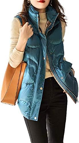 Amazon レディース ベストダウンジャケット 95ホワイトグースダウン 人気が高い ファッション アクセント レディース 通販