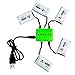 Noiposi 5 pcs 3.7v 600mah 20c lipo Battery with X6 Charger Compatiable with X708W X5C X5C X5SW X5SC T32 T5W Quadcopter