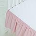 TILLYOU Crib Bed Skirt Dust Ruffle, 100% Natural Cotton, Nursery Crib Bedding Accessory Toddler Bedskirt for Baby Boys Girls, 14