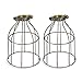 Rustic State Minimalist Metal Wire Curved Cages by Artifact Design for DIY Lighting Fixtures and Wall Pendant Lamps Set of 2 Oil Rubbed Finish
