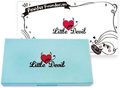 [Taiwan] Little Devil Powder Makeup Foundation SPF 30++ Beautiful Compact Case with Mirror and Sponge (Ivory)